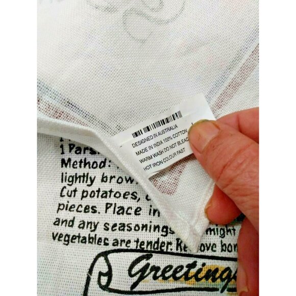 TEA TOWEL AUSTRALIAN OUTBACK RECIPES Design Hand Cloth Cooking - Picture 3 of 9